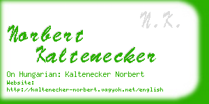 norbert kaltenecker business card